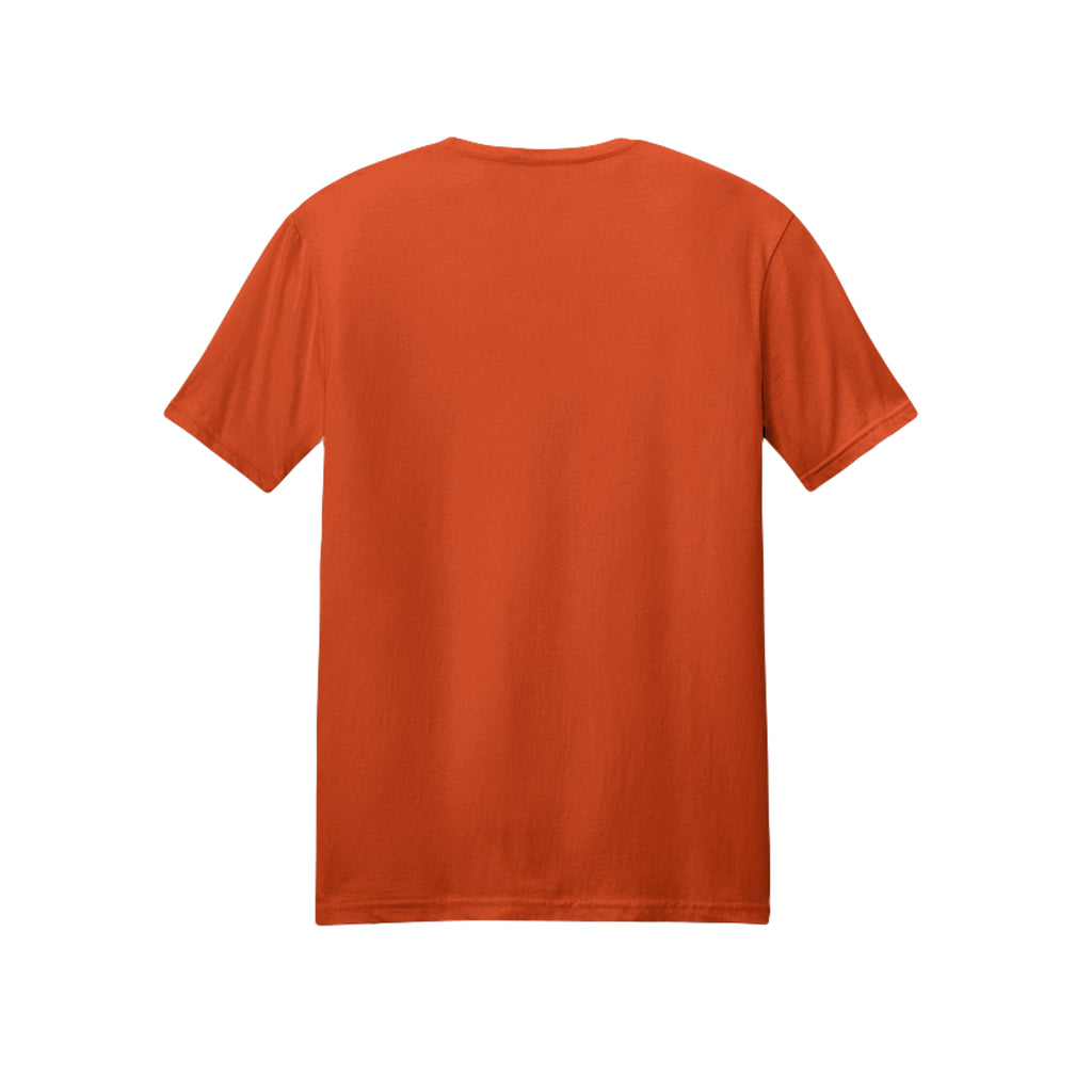 Back view of the orange short-sleeve T-shirt for Touchdown Game Day Fall, with no back print.