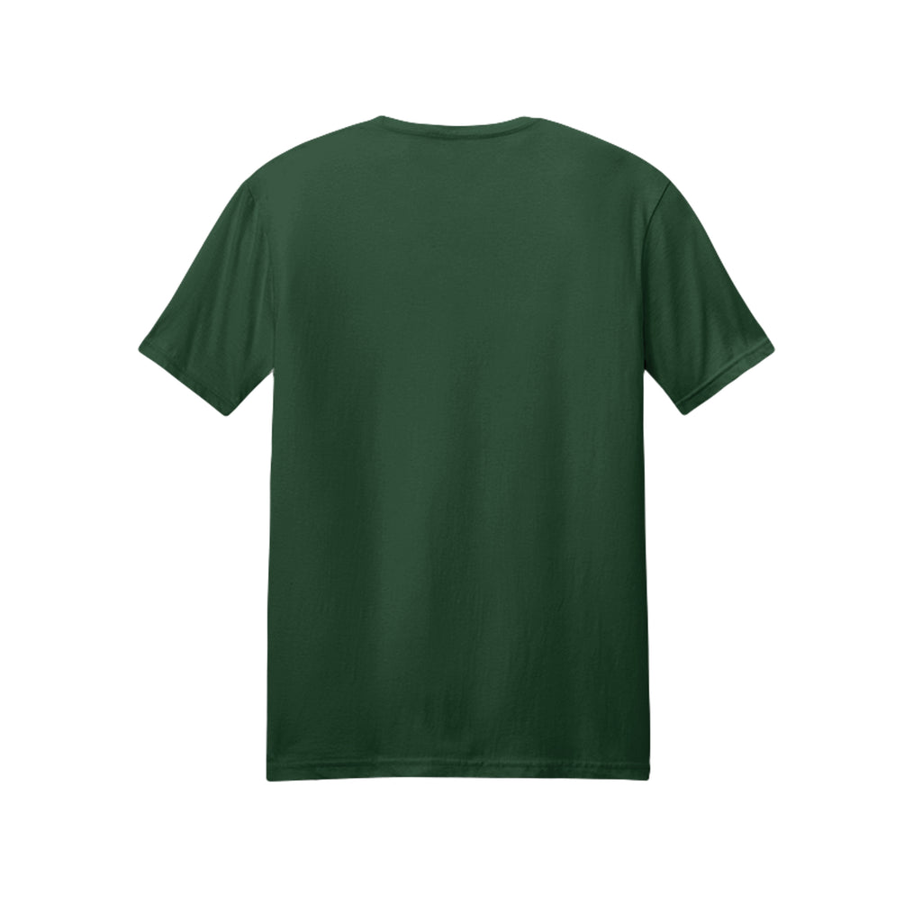 Back view of the green short-sleeve T-shirt for Touchdown Game Day Fall, with no back print.