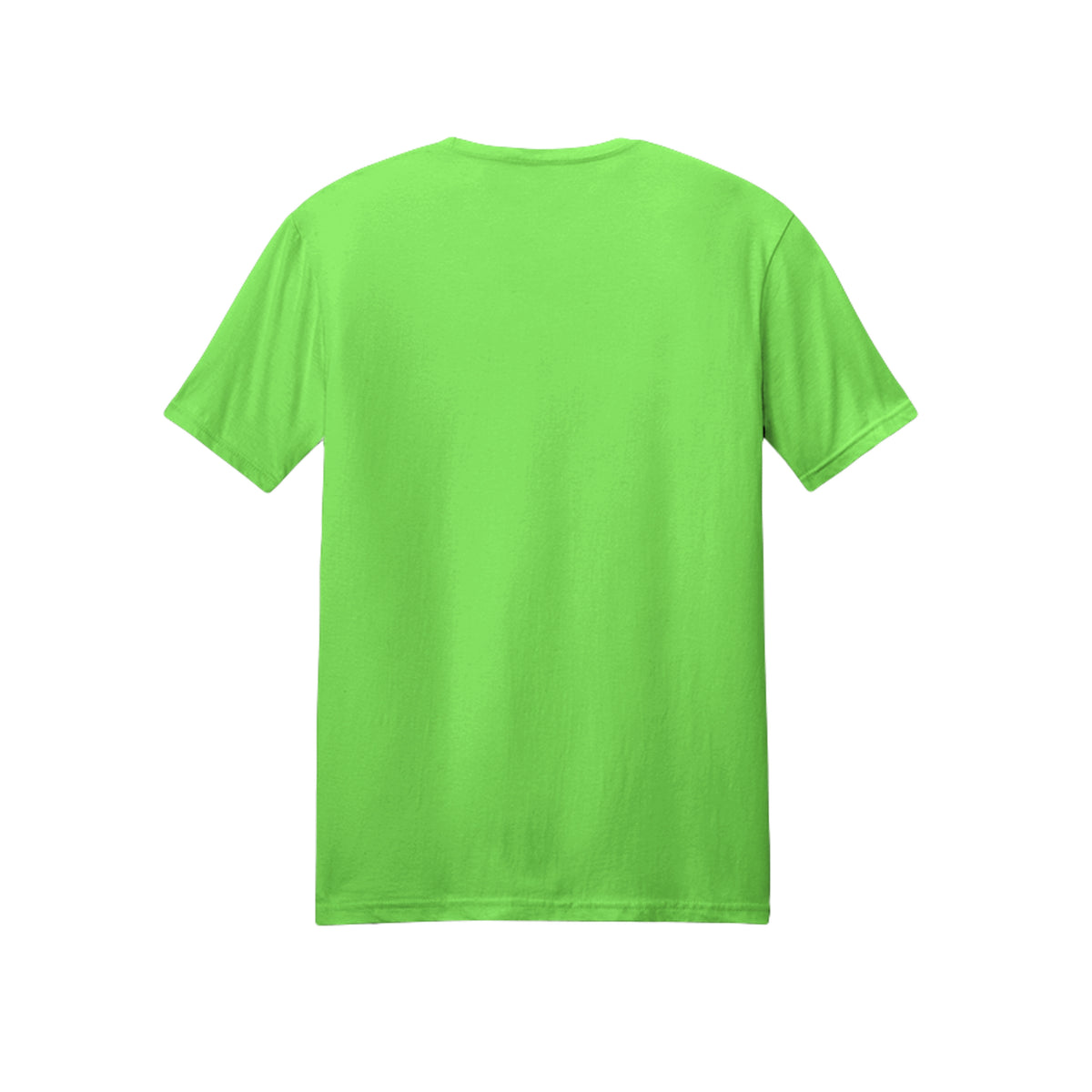 Back view of the lime short-sleeve T-shirt for Touchdown Game Day Fall, with no back print.