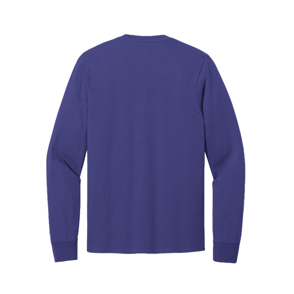 Back view of the purple long-sleeve T-shirt for Touchdown Game Day Fall, with no back print.