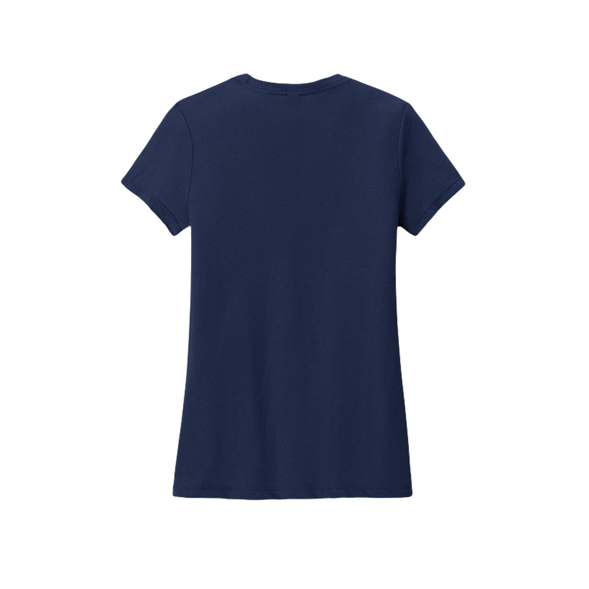Back view of the navy fitted short-sleeve T-shirt for Touchdown Game Day Fall, with no back print.