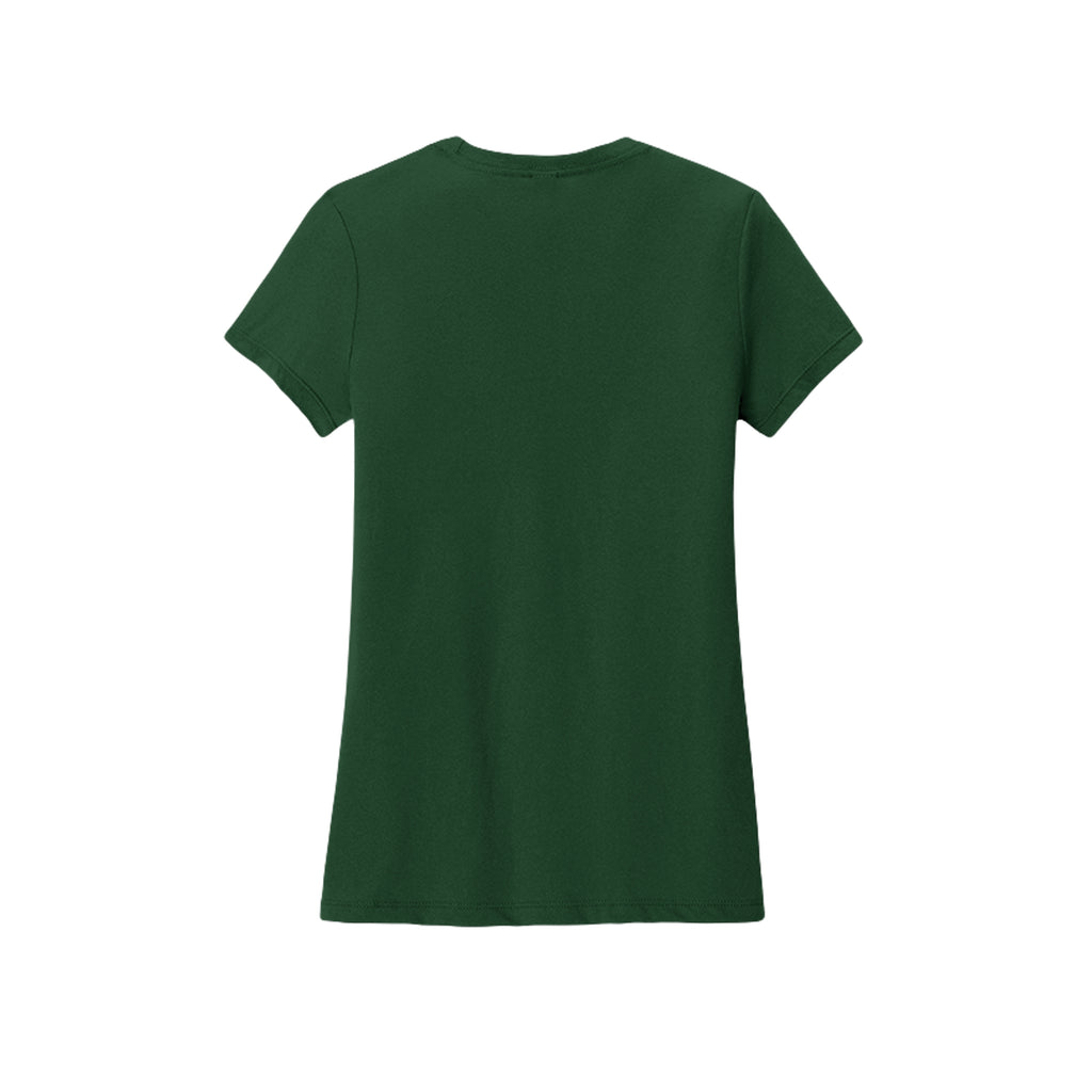 Back view of the green fitted short-sleeve T-shirt for Touchdown Game Day Fall, with no back print.