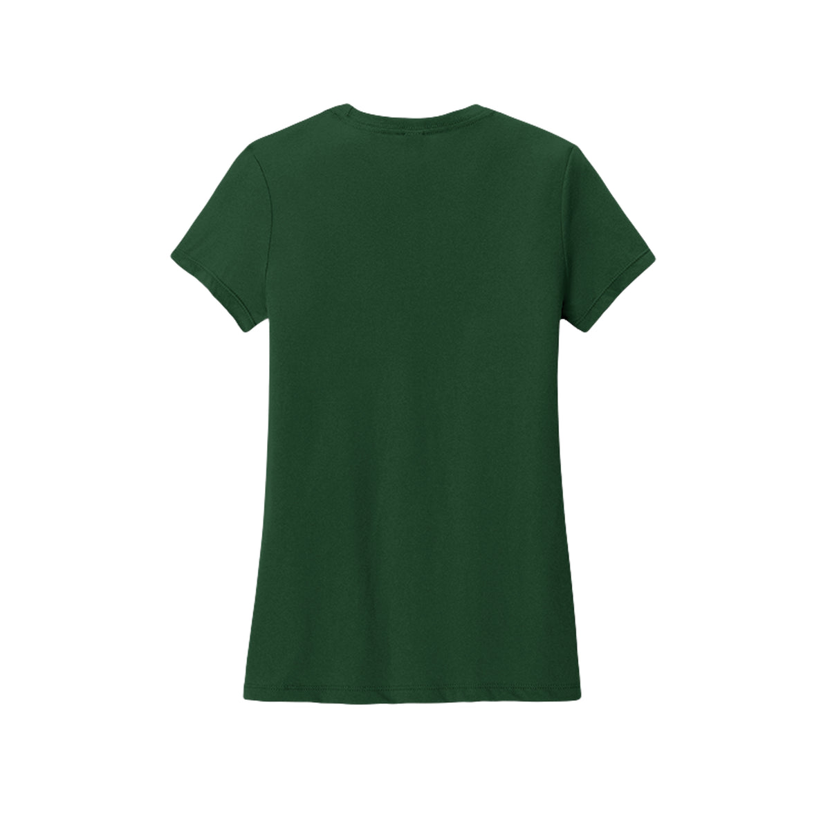 Back view of the green fitted short-sleeve T-shirt for Touchdown Game Day Fall, with no back print.