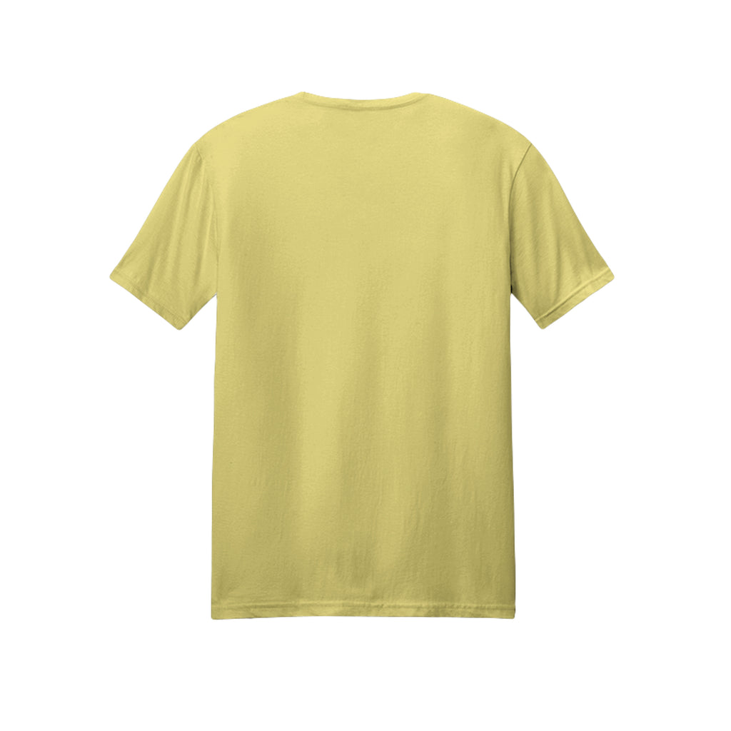 Back view of the yellow short-sleeve T-shirt for Spooky Season Floral Ghost, with no back print.