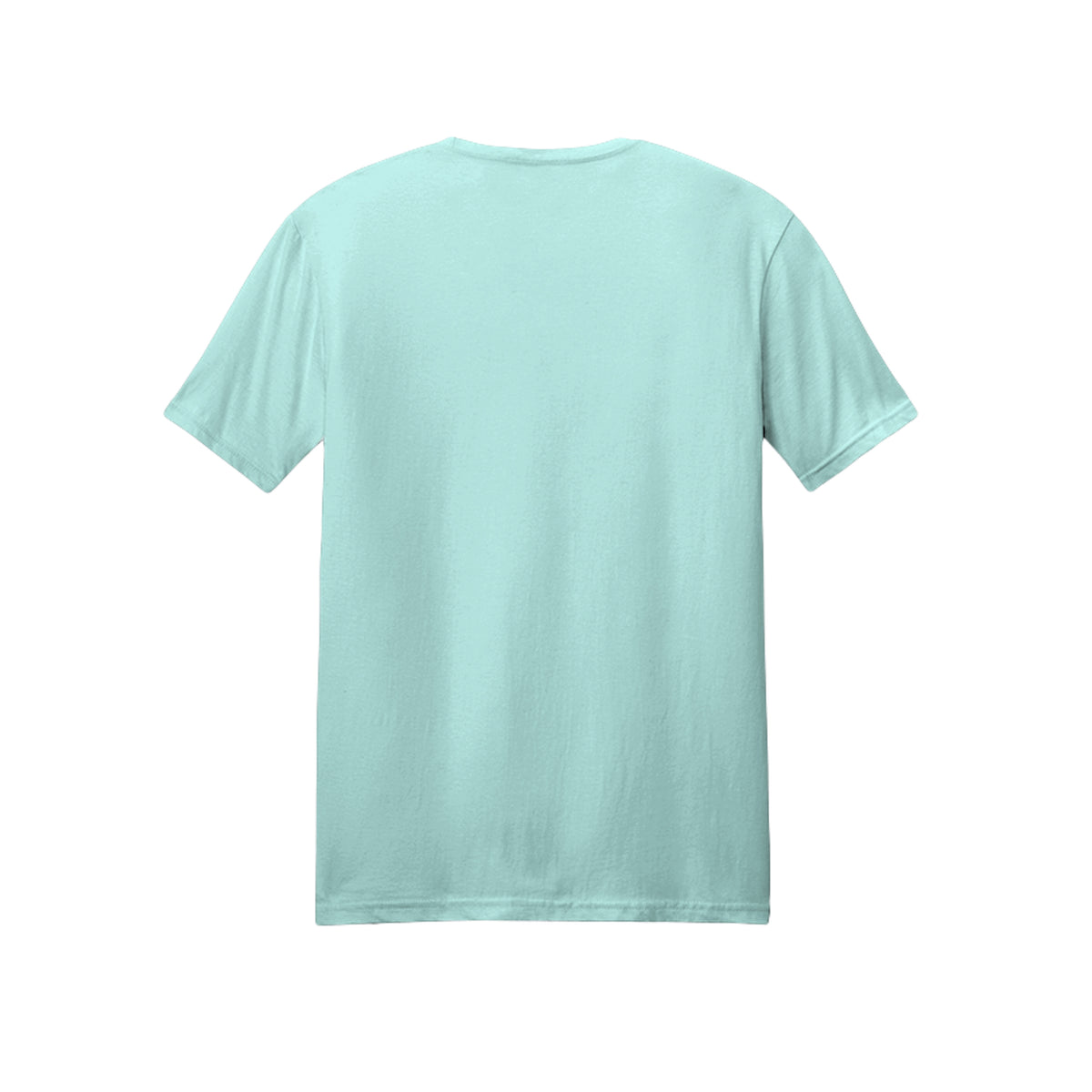 Back view of the mint short-sleeve T-shirt for Spooky Season Floral Ghost, with no back print.