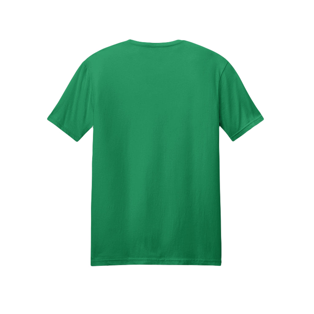 Back view of the green short-sleeve T-shirt for Spooky Season Floral Ghost, with no back print.