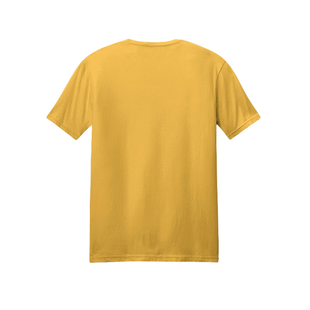 Back view of the gold short-sleeve T-shirt for Spooky Season Floral Ghost, with no back print.