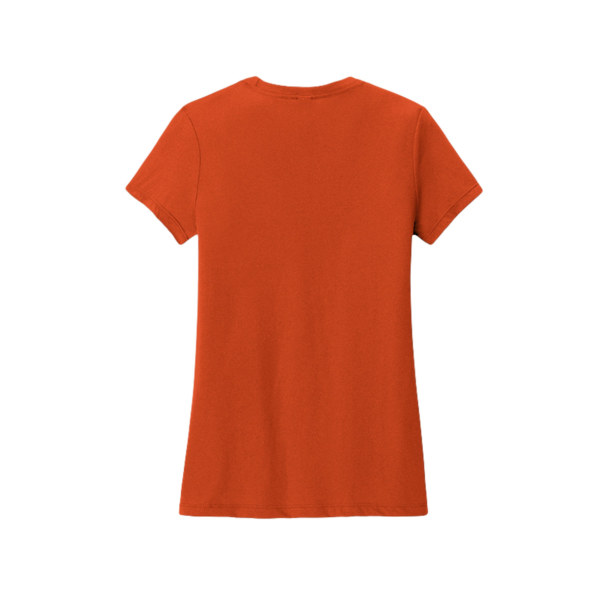 Back view of the orange fitted short-sleeve T-shirt for Sweet Ghost Halloween, with no back print.