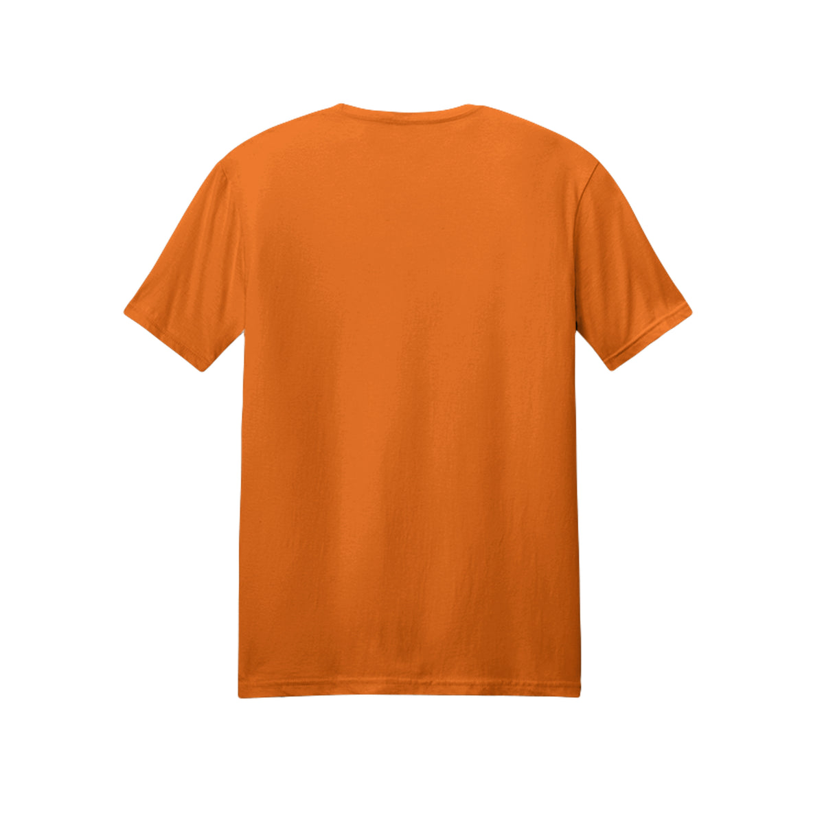 Back view of the orange short-sleeve T-shirt for Hangin With My Boos, with no back print.