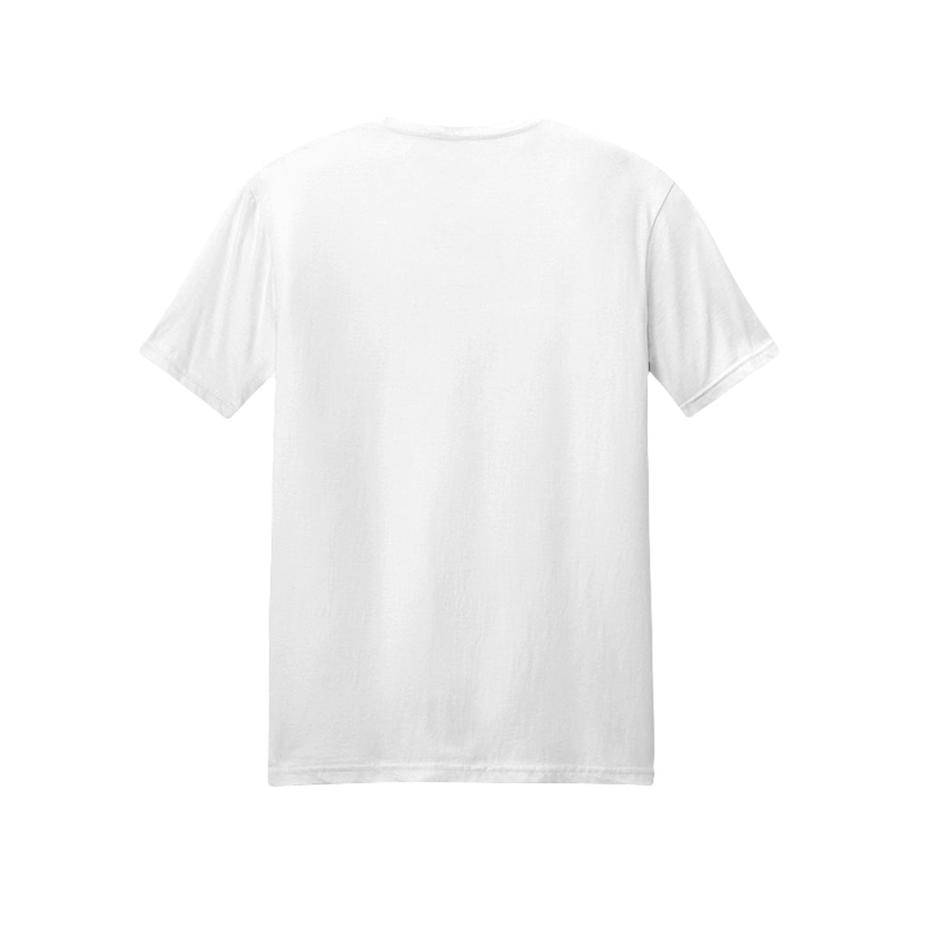 Back view of the white short-sleeve T-shirt for BOO-jee Ghost Squad, with no back print.