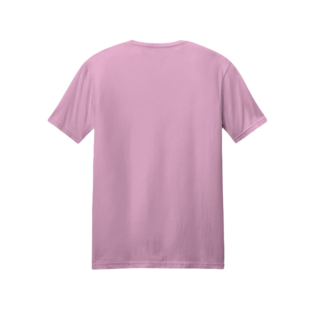 Back view of the light pink short-sleeve T-shirt for BOO-jee Ghost Squad, with no back print.